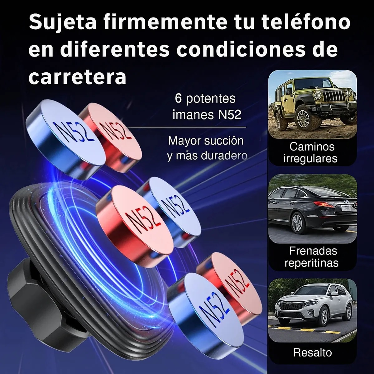 Miniatura 4 de SOPORTE CELULAR  JY A19 ROSCA IMAN